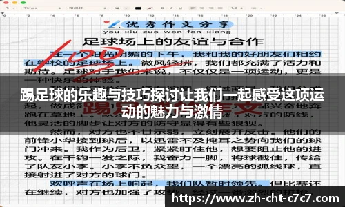 踢足球的乐趣与技巧探讨让我们一起感受这项运动的魅力与激情